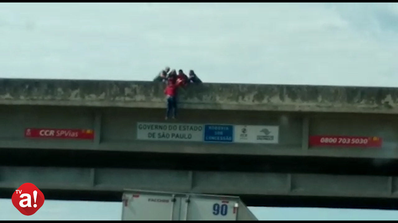 Policial Militar salva mulher em viaduto na Castelinho em Botucatu