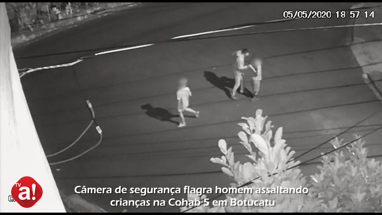 Câmera de segurança flagra homem assaltando criança na Cohab 5 em Botucatu