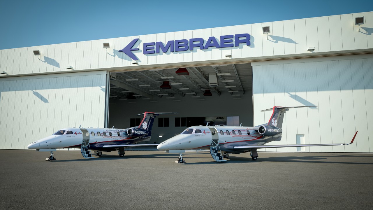 Embraer anuncia o Phenom 300MED, solução de transporte aeromédico para o jato leve mais vendido do mercado