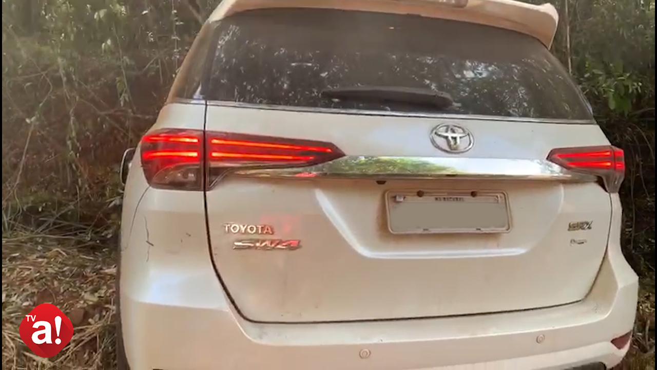 Carro capotado é encontrado abandonado e com motor funcionando em estrada perto do Rio Pardo