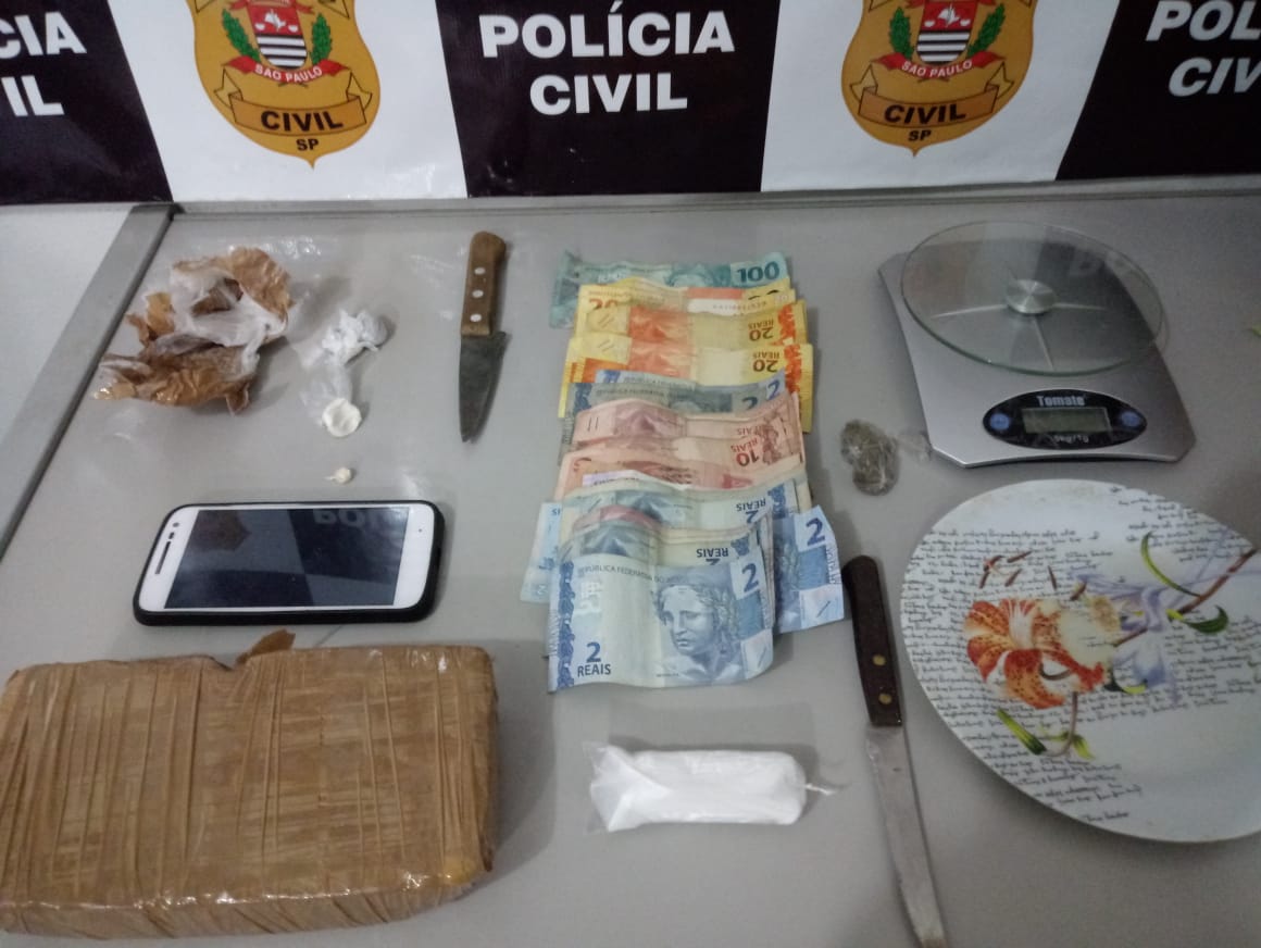 Polícia Civil apreende drogas e prende homem por tráfico em São Manuel