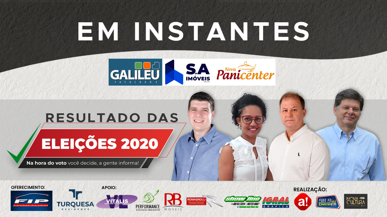 Confira a apuração das Eleições 2020
