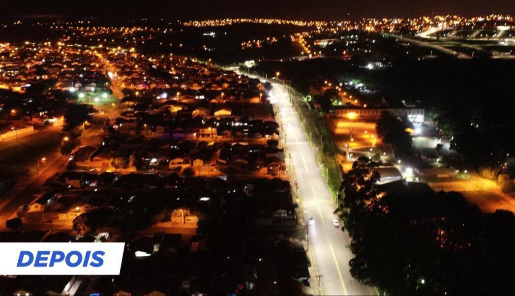 Avenida Mário Barbieris, na Cohab 1, já conta com iluminação de LED