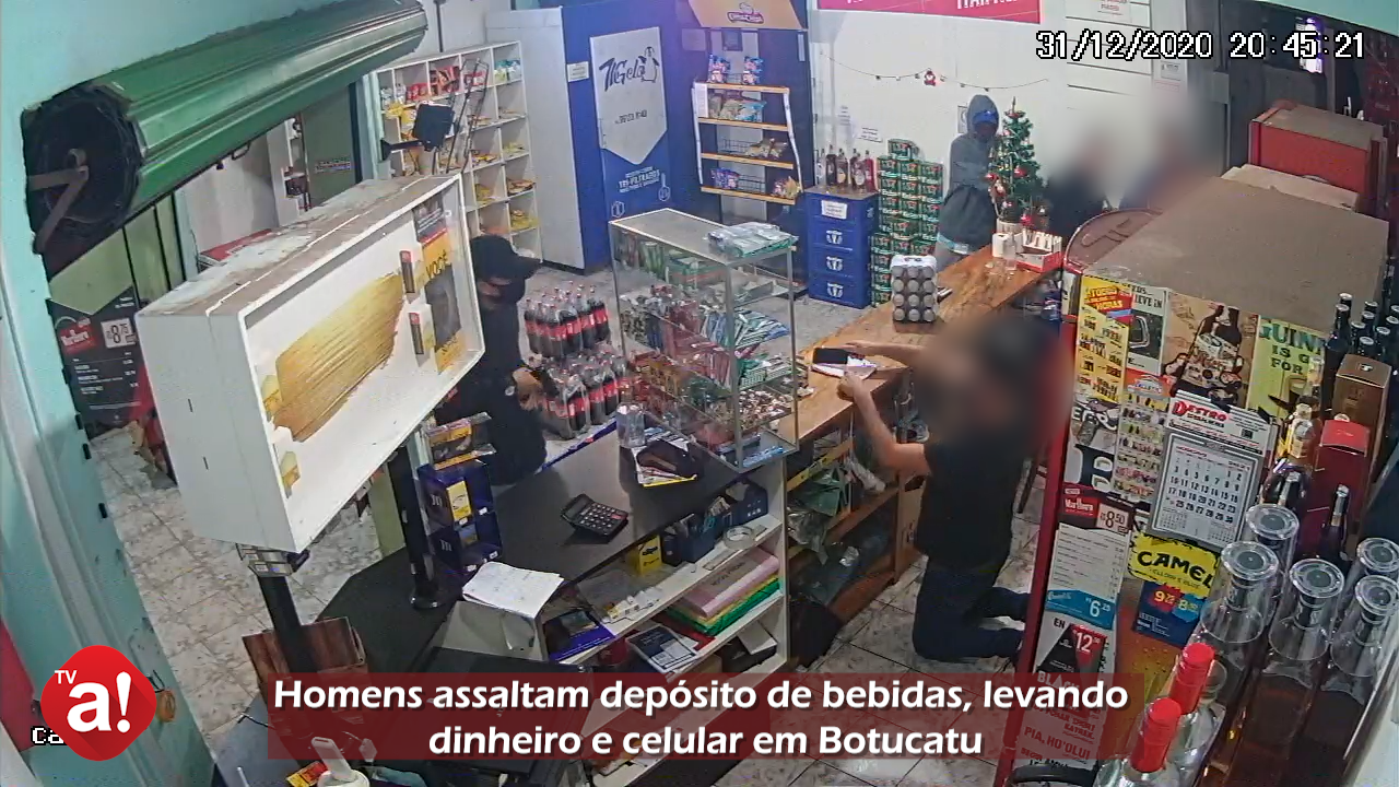 Homens assaltam depósito de bebidas, levando dinheiro e celular em Botucatu; veja vídeo