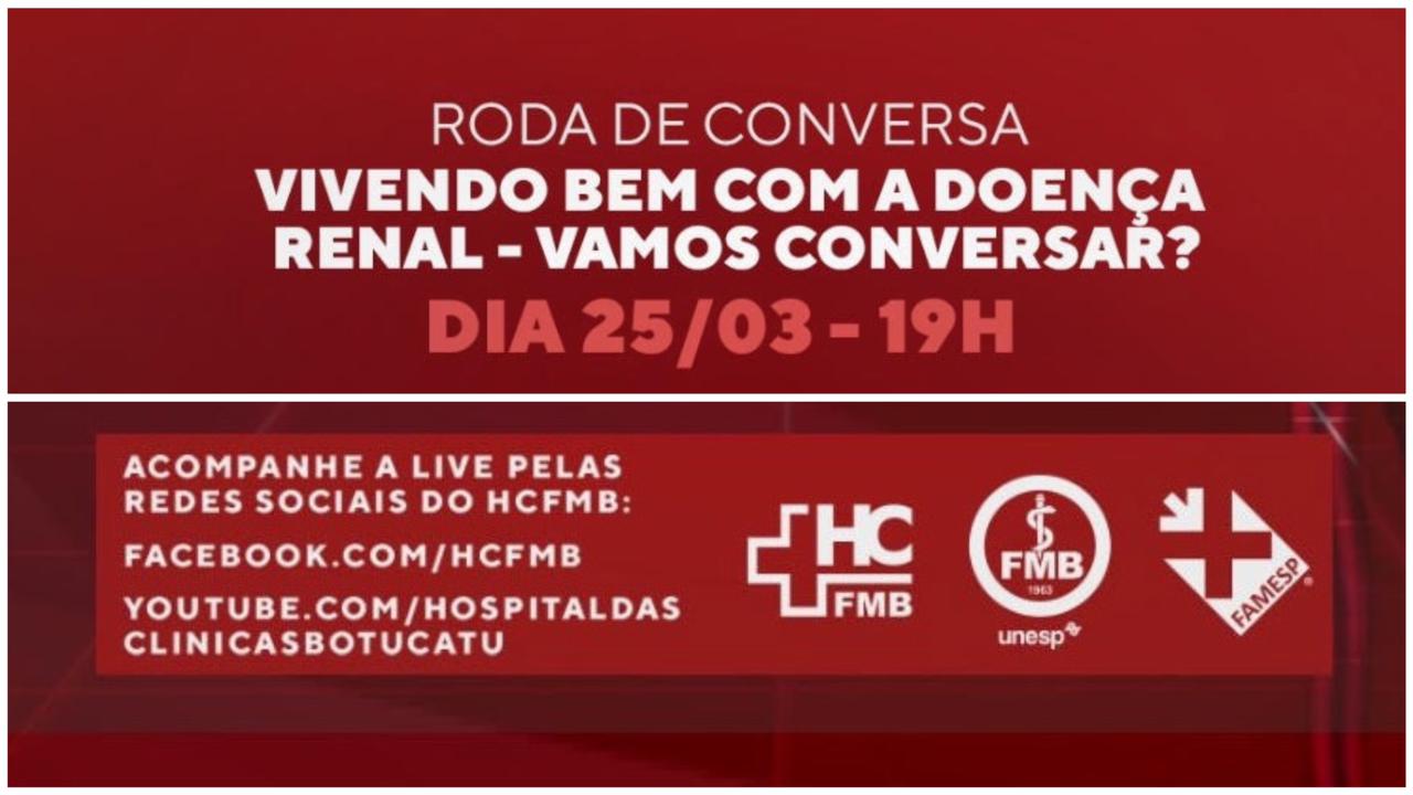 HC de Botucatu promove live sobre doenças renais nesta quinta-feira