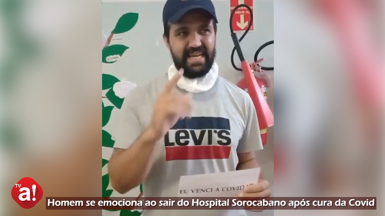 Paciente se emociona ao deixar Hospital Sorocabano em Botucatu, após ser curado da Covid; veja vídeo