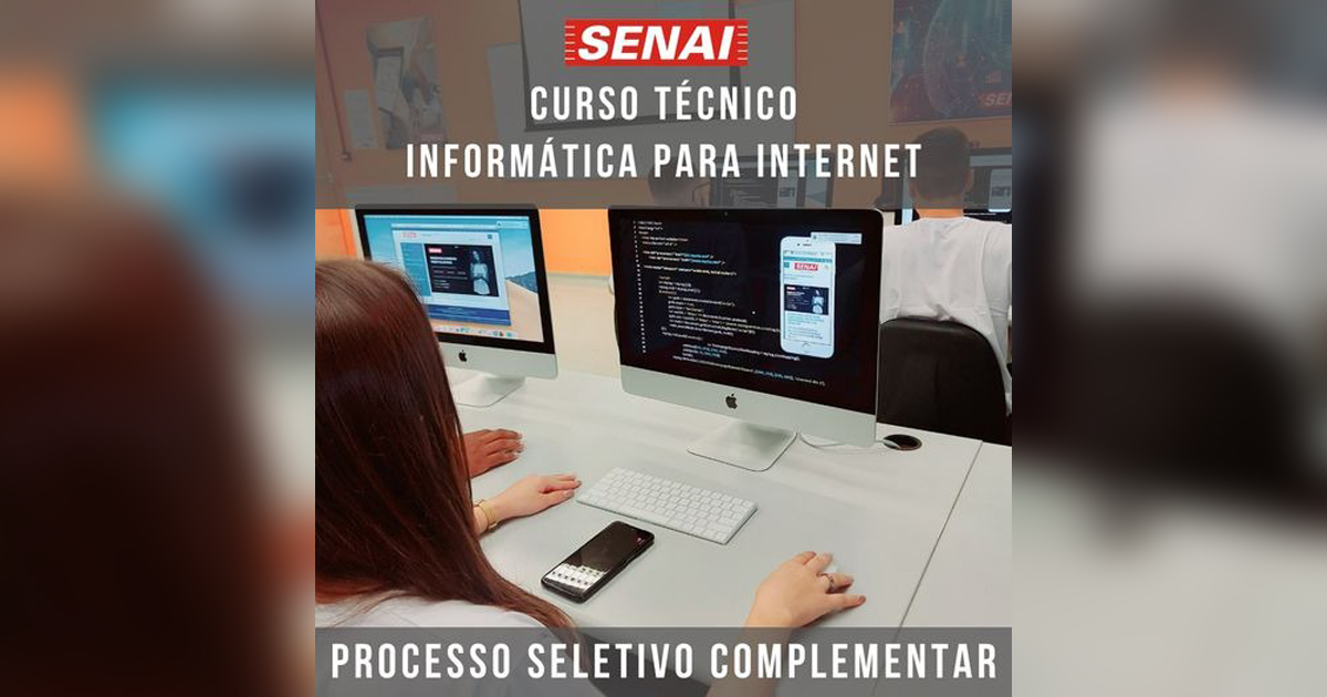 SENAI Botucatu oferece curso gratuito de Técnico de Informática para a internet