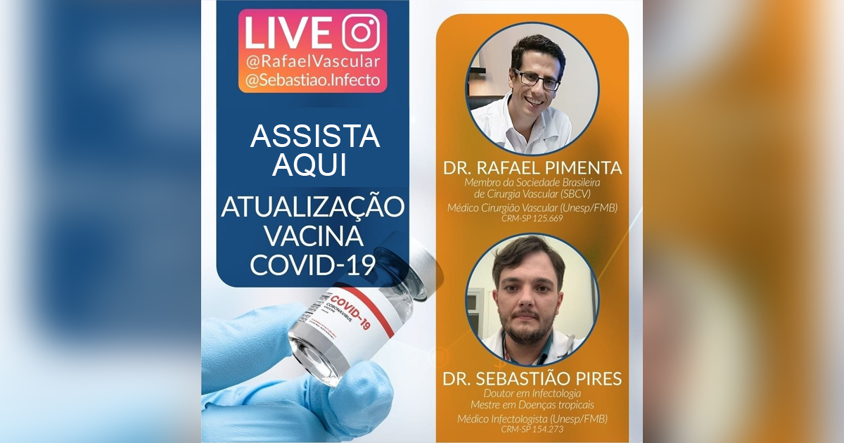 Médicos de Botucatu fazem live sobre “vacina x trombose”