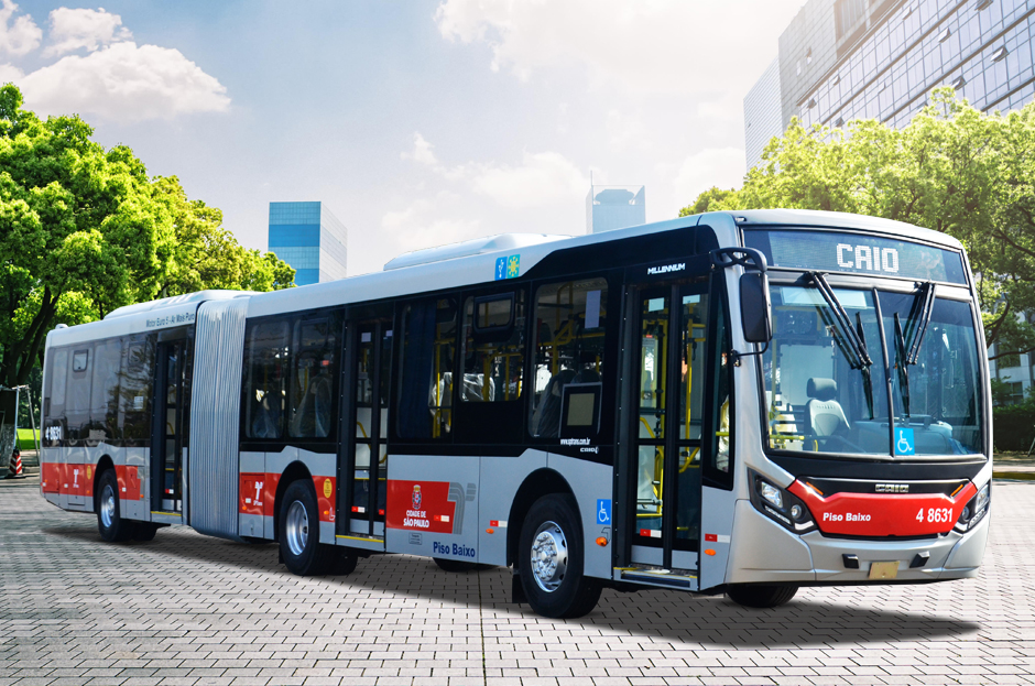Caio entrega 8 modelos do ônibus Millennium para operar em São Paulo