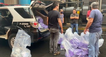 Operação policial incinera 470 quilos de drogas em Botucatu