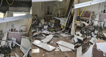 Teto de edifício desaba e causa alagamento em seis salas em Botucatu Teto de edifício desaba e causa alagamento em seis salas em Botucatu