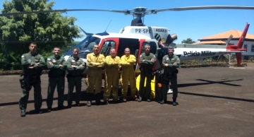Idoso é resgatado em Botucatu por Bombeiros e Helicóptero Águia em área de cachoeira