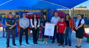 Patrulha da Paz Itatinga agora tem um mascote: o Tamanduá-bandeira