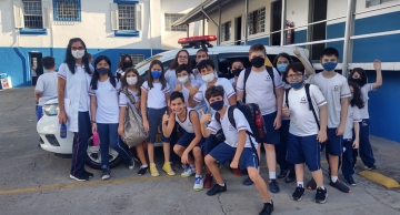Alunos do Patrulha da Paz visitaram a Guarda Municipal