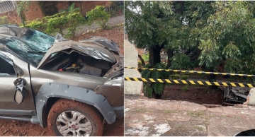 Motorista perde o controle e invade imóvel perto da estação ferroviária em Botucatu