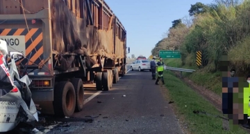 Colisão entre carro e carreta mata condutor na Marechal Rondon em São Manuel
