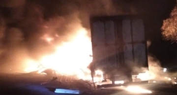 Motorista e bois morrem carbonizados após colisão entre caminhões em Igaraçu do Tietê