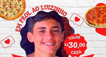 AAB faz pizza solidária em prol do garoto Luizinho