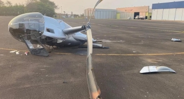 Helicóptero cai durante tentativa de pouso em aeroporto de Lençóis Paulista