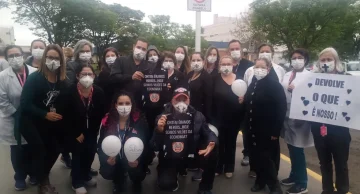 Profissionais de Enfermagem fazem manifestações durante paralisação em Botucatu