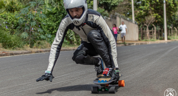 Morador de Botucatu fica em 4º lugar no Paulista de Downhill Skate