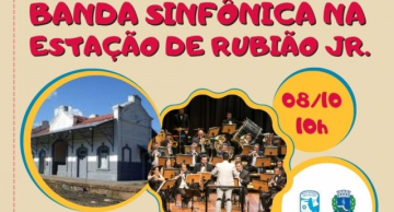 Banda sinfônica de Botucatu fará apresentação na Estação Ferroviária de Rubião Junior