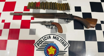 Polícia Militar faz apreensão de armas e munições em residência de Botucatu