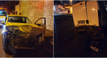 Carro desgovernado atinge veículo estacionado no Jardim Paraíso