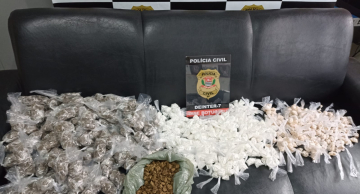 DISE apreende quase 12 mil porções de droga em Vitoriana; um casal foi preso  