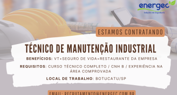 Oportunidade de trabalho – Energec Engenharia e Construções LTDA