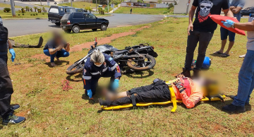 Motociclista fica ferido em acidente na rotatória do Cachoeirinha em Botucatu