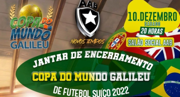 AAB realiza Jantar de encerramento da ‘Copa do Mundo Galileu’ de Futebol Suíço 2022