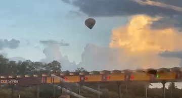 Balão cai perto de praça de pedágio na Castelo Branco em Pardinho