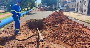 Sabesp executa obras nas redes de esgoto e abastecimento de água no setor norte de Botucatu