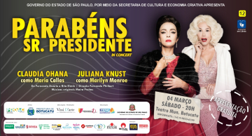 Espetáculo gratuito com Cláudia Ohana e Juliana Knust é atracão em Botucatu no sábado, 04