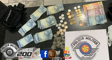 PM flagra homem e adolescente em situação de tráfico na Avenida do Café em São Manuel