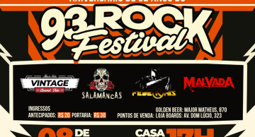 Programa 93.Rock comemora 2 anos com super festival neste sábado, na Golden Beer Tap House