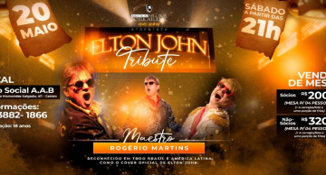 AAB recebe ‘Tributo a Elton John’ com o Cover Oficial neste sábado, 20