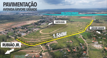 Começam as obras de pavimentação da avenida principal do Árvore Grande em Botucatu