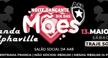 AAB realiza neste sábado noite dançante especial de ‘Dia das Mães’