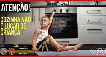 Bombeiros fazem campanha de prevenção sobre acidentes domésticos com crianças