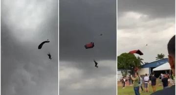 Homem morre após ser atingido por paraquedista em evento de aviação no interior de SP