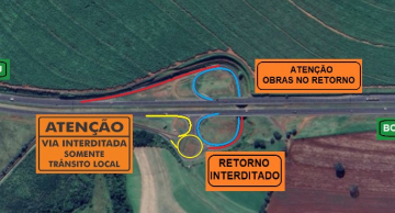 <strong>Rodovias do Tietê interdita retorno do km 257, em Botucatu, para realização de obras</strong>
