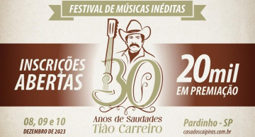 Max Feffer, em Pardinho, será palco do FESMURP 2023, que homenageará o saudoso Tião Carreiro