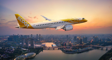 Jatos Embraer E190-E2 e E195-E2 obtêm Certificação de Tipo da Autoridade de Aviação Civil de Singapura