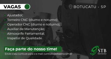 STB Aeronáutica divulga novas vagas de emprego em Botucatu