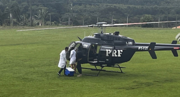 Helicóptero da PRF transporta coração para transplante em Botucatu