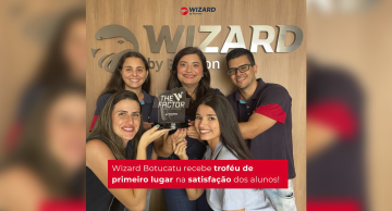Wizard Botucatu recebe troféu de primeiro lugar na satisfação dos alunos