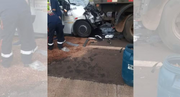 Motorista morre após acidente com caminhão na Barra Bonita