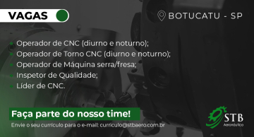 STB Aeronáutica divulga novas vagas de emprego em Botucatu